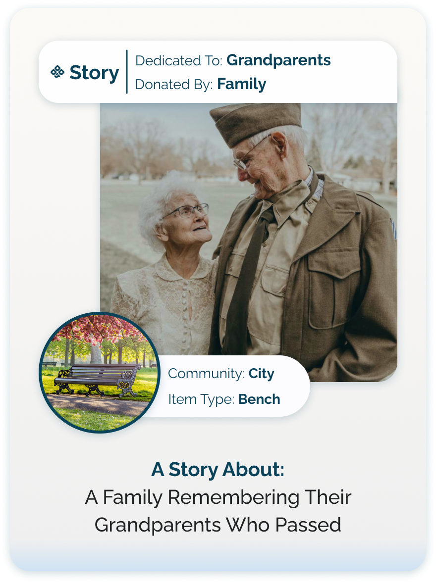 Grandparents Memorial Bench Story with SeeMyLegacy