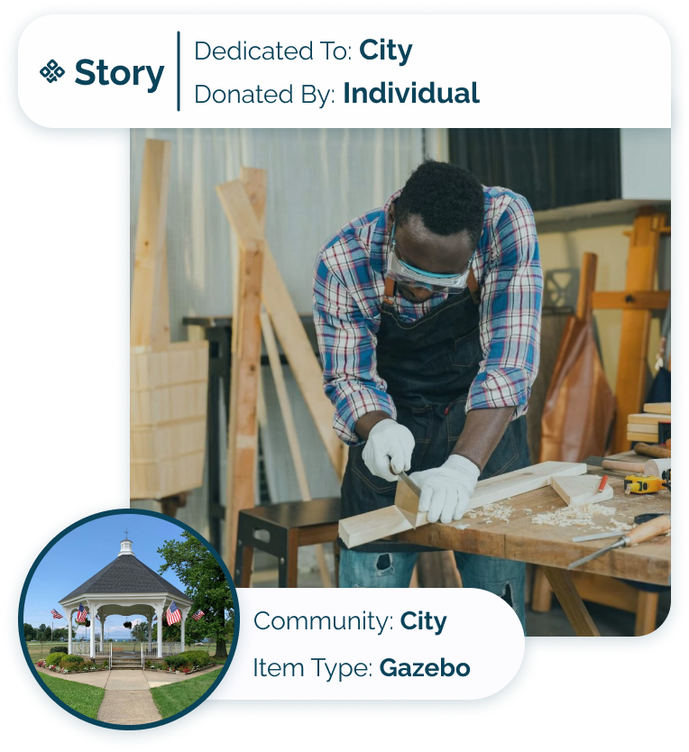 Story Card - City - Local Businessman Donates Gazebo to Community to Show Appreciation