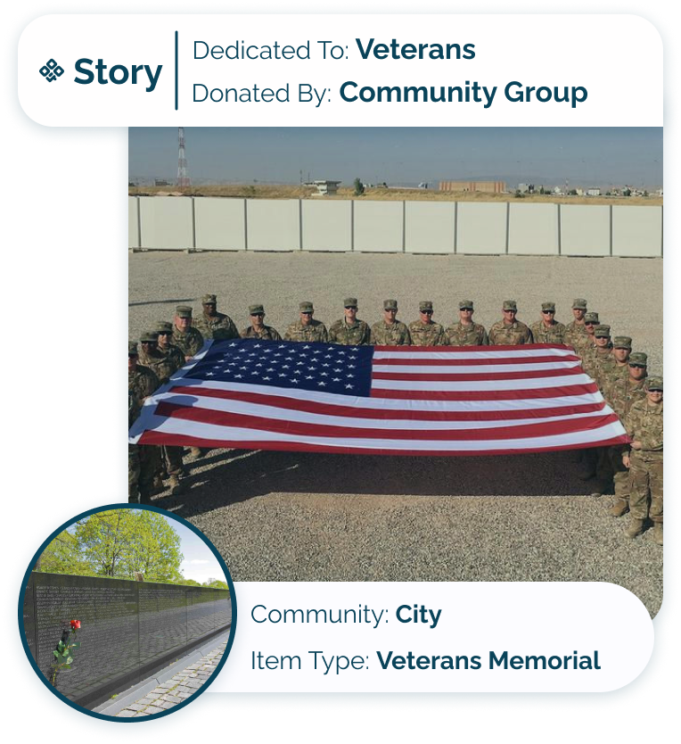 Story Card - City - Veterans Memorial from City