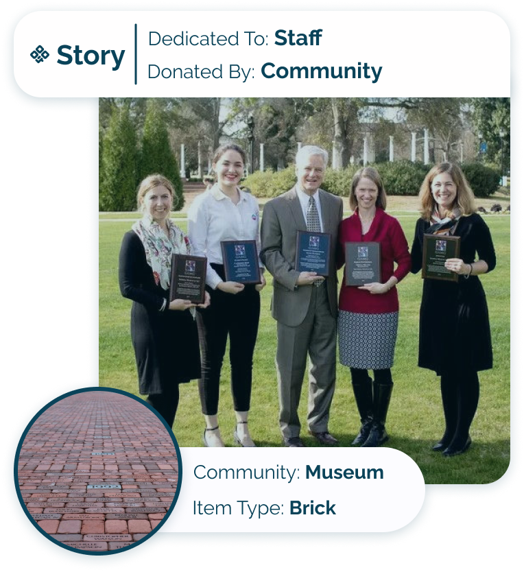 Story Card - Museum - Brick walkway dedicated to faculty